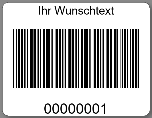 Inventaretiketten 45x35mm PE-Etiketten weiß Ihr Wunschtext