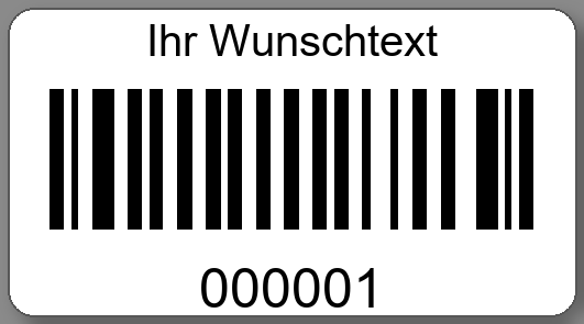Inventaretiketten 45x25mm PE-Etiketten weiß Ihr Wunschtext