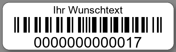 Warenetiketten 50x15mm PE-Etiketten weiß Ihr Wunschtext