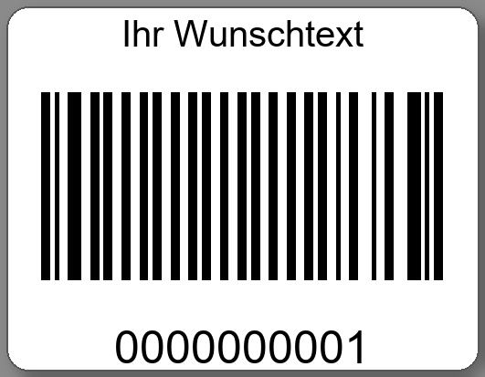 Inventaretiketten 45x35mm PE-Etiketten weiß Ihr Wunschtext