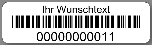 Inventaretiketten 50x15mm PE-Etiketten weiß Ihr Wunschtext