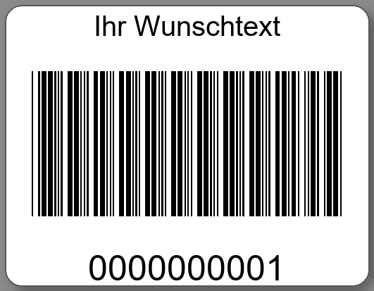 Inventaretiketten 45x35mm PE-Etiketten weiß Ihr Wunschtext