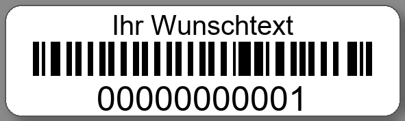 Inventaretiketten 50x15mm PE-Etiketten weiß Ihr Wunschtext