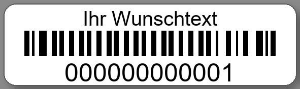Inventaretiketten 50x15mm PE-Etiketten weiß Ihr Wunschtext