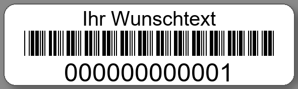 Inventaretiketten 50x15mm PE-Etiketten weiß Ihr Wunschtext
