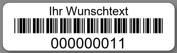Inventaretiketten 50x15mm PE-Etiketten weiß Ihr Wunschtext