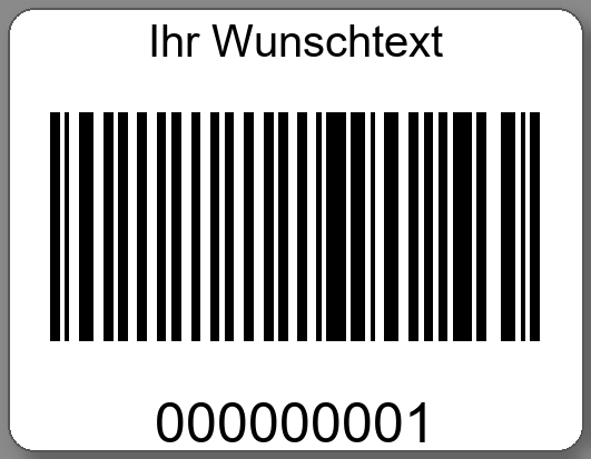 Inventaretiketten 45x35mm PE-Etiketten weiß Ihr Wunschtext
