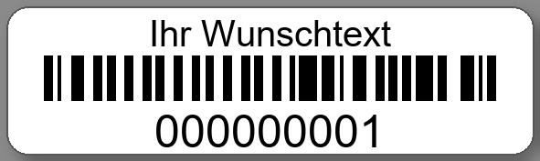 Inventaretiketten 50x15mm PE-Etiketten weiß Ihr Wunschtext