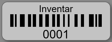 Inventaretiketten 40x15mm PET-Etiketten silber matt Inventar