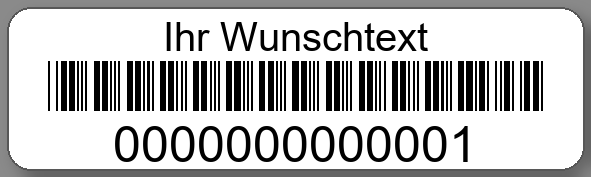 Inventaretiketten 50x15mm PE-Etiketten weiß Ihr Wunschtext