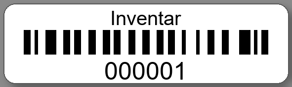 Inventaretiketten 50x15mm PE-Etiketten weiß Inventar