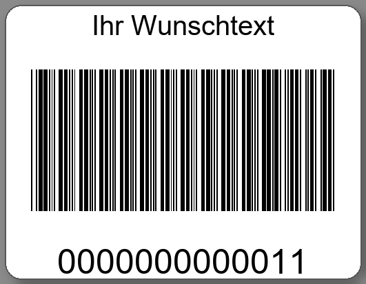 Inventaretiketten 45x35mm PE-Etiketten weiß Ihr Wunschtext