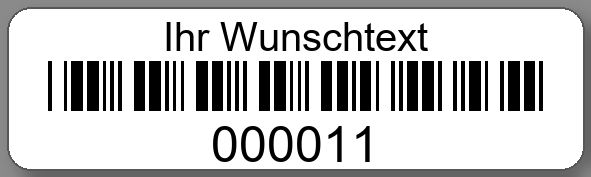 Inventaretiketten 50x15mm PE-Etiketten weiß Ihr Wunschtext