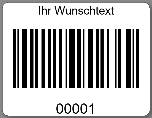 Inventaretiketten 45x35mm PE-Etiketten weiß Ihr Wunschtext