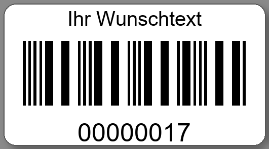Inventaretiketten 45x25mm PE-Etiketten weiß Ihr Wunschtext