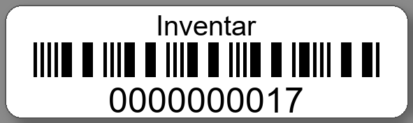Inventaretiketten 50x15mm PE-Etiketten weiß Inventar