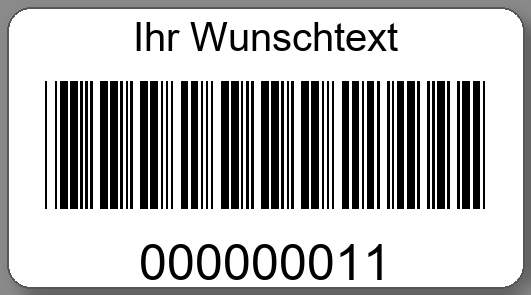 Inventaretiketten 45x25mm PE-Etiketten weiß Ihr Wunschtext