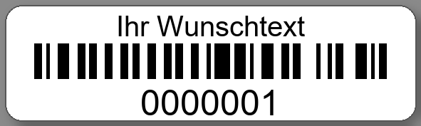 Inventaretiketten 50x15mm PE-Etiketten weiß Ihr Wunschtext