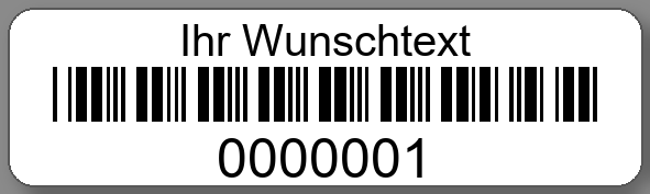 Inventaretiketten 50x15mm PE-Etiketten weiß Ihr Wunschtext