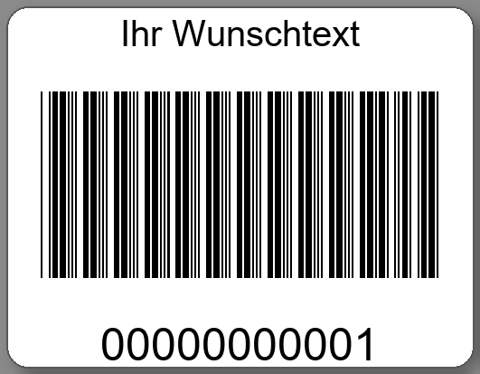Inventaretiketten 45x35mm PE-Etiketten weiß Ihr Wunschtext
