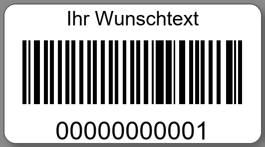 Inventaretiketten 45x25mm PE-Etiketten weiß Ihr Wunschtext
