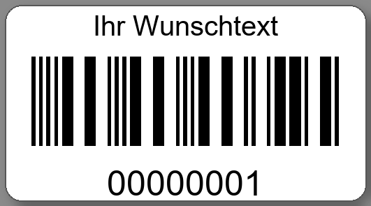 Inventaretiketten 45x25mm PE-Etiketten weiß Ihr Wunschtext