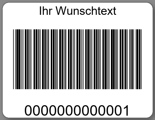 Inventaretiketten 45x35mm PE-Etiketten weiß Ihr Wunschtext