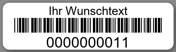 Inventaretiketten 50x15mm PE-Etiketten weiß Ihr Wunschtext