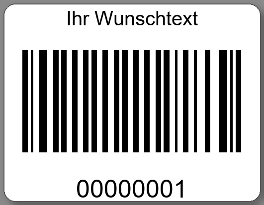 Inventaretiketten 45x35mm PE-Etiketten weiß Ihr Wunschtext