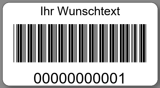 Inventaretiketten 45x25mm PE-Etiketten weiß Ihr Wunschtext