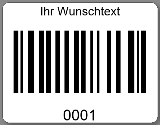 Inventaretiketten 45x35mm PE-Etiketten weiß Ihr Wunschtext