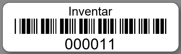 Inventaretiketten 50x15mm PE-Etiketten weiß Inventar