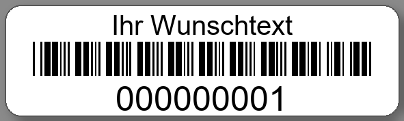 Inventaretiketten 50x15mm PE-Etiketten weiß Ihr Wunschtext