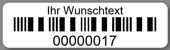 Inventaretiketten 50x15mm PE-Etiketten weiß Ihr Wunschtext
