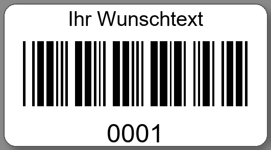Inventaretiketten 45x25mm PE-Etiketten weiß Ihr Wunschtext