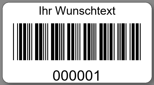 Inventaretiketten 45x25mm PE-Etiketten weiß Ihr Wunschtext