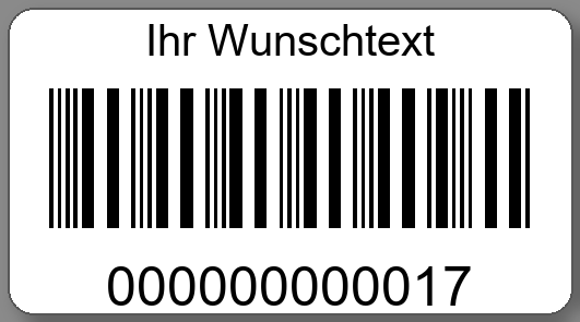 Inventaretiketten 45x25mm PE-Etiketten weiß Ihr Wunschtext