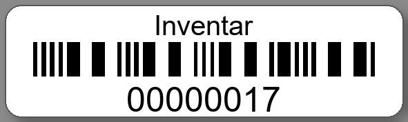 Inventaretiketten 50x15mm PE-Etiketten weiß Inventar