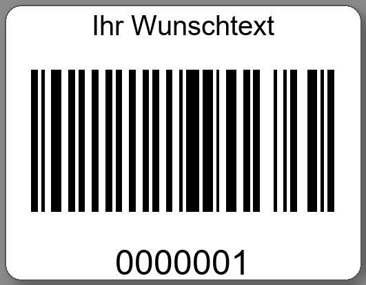 Inventaretiketten 45x35mm PE-Etiketten weiß Ihr Wunschtext
