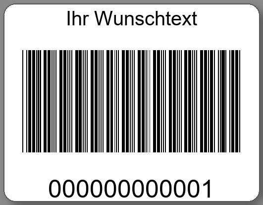 Inventaretiketten 45x35mm PE-Etiketten weiß Ihr Wunschtext