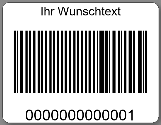 Inventaretiketten 45x35mm PE-Etiketten weiß Ihr Wunschtext