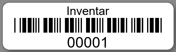 Inventaretiketten 50x15mm PE-Etiketten weiß Inventar
