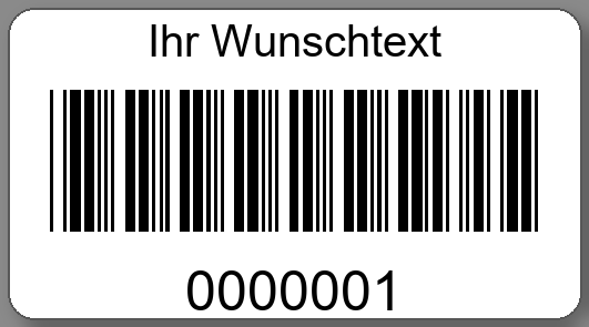 Inventaretiketten 45x25mm PE-Etiketten weiß Ihr Wunschtext