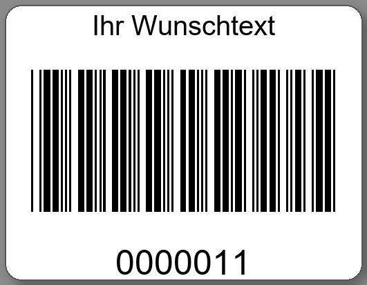 Inventaretiketten 45x35mm PE-Etiketten weiß Ihr Wunschtext