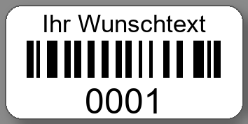 Prüfetiketten 30x15mm PE-Etiketten weiß Ihr Wunschtext