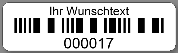 Inventaretiketten 50x15mm PE-Etiketten weiß Ihr Wunschtext