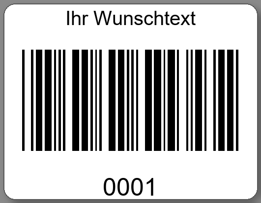 Inventaretiketten 45x35mm PE-Etiketten weiß Ihr Wunschtext