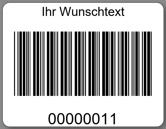 Inventaretiketten 45x35mm PE-Etiketten weiß Ihr Wunschtext