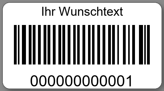 Inventaretiketten 45x25mm PE-Etiketten weiß Ihr Wunschtext