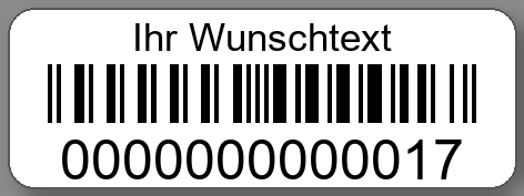 Warenetiketten 40x15mm PE-Etiketten weiß Ihr Wunschtext